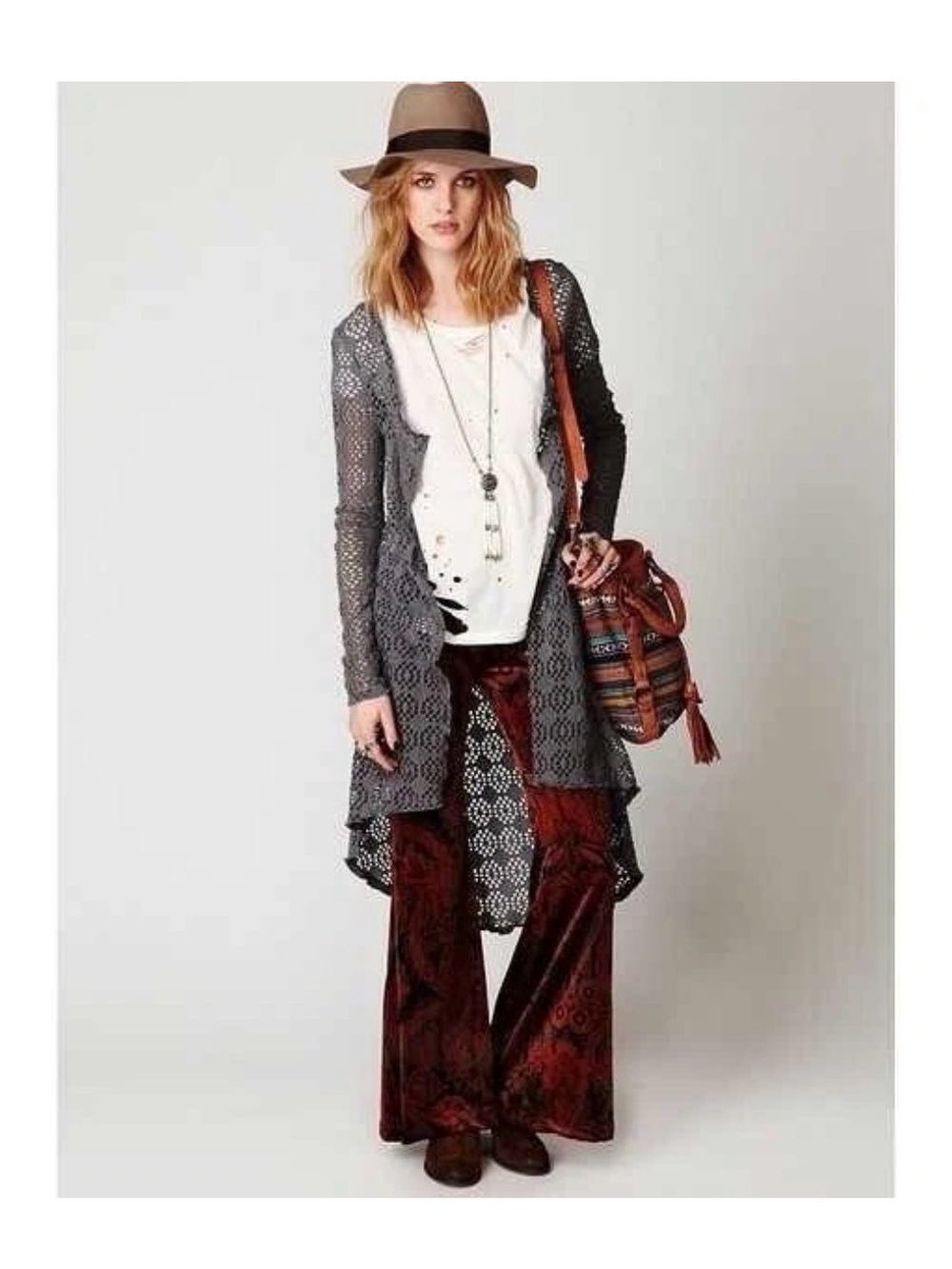 Free People Boho Maxi Cardigan XS